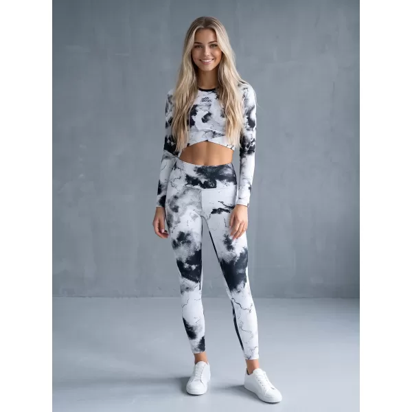  Ženske duge premium tajice ALTISPORT VOJ/ALW066LEG01 CRNO-BIJELO 