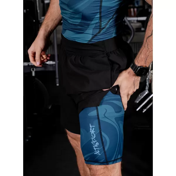  Muške sportske tajice iznad koljena premium ALTISPORT VOJ/ALM072LEG02 KEROZIN 