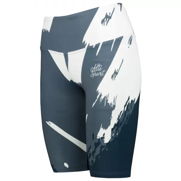  Ženske tajice iznad koljena premium ALTISPORT VOJ/ALW081LEG02 CRNO-SIVA 
