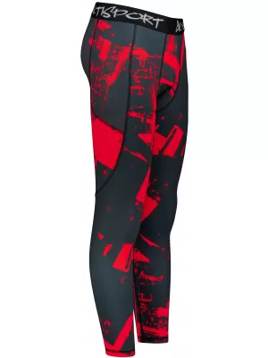 Muške duge premium sportske tajice ALTISPORT VOJ/ALM079LEG01 CRNO I CRVENO