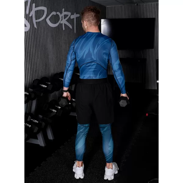  Muške duge premium sportske tajice ALTISPORT VOJ/ALM072LEG01 KEROZIN 