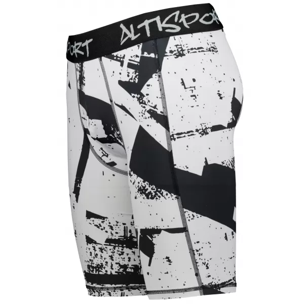  Muške sportske tajice iznad koljena premium ALTISPORT VOJ/ALM079LEG02 CRNO SIVA 
