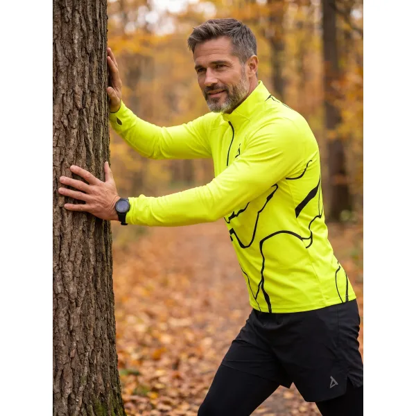  Muška sportska majica premium plus ALTISPORT VOJ/ALM073MI04 FLUO-ŽUTA 
