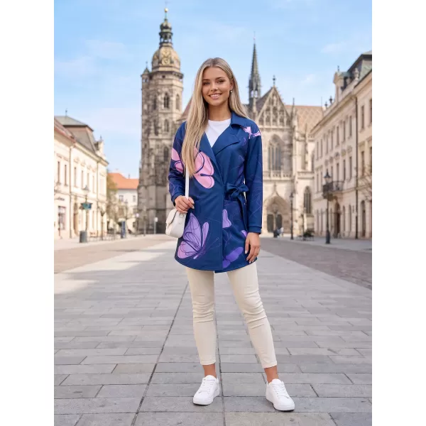  Ženska dukserica Premium torba ALTISPORT VOJ/ALW086MI05 TAMNO PLAVO-LJUT 