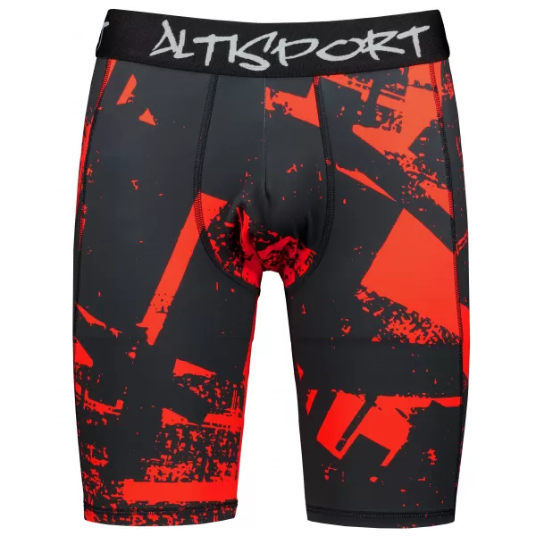 Muške sportske tajice iznad koljena premium ALTISPORT VOJ/ALM079LEG02 CRNO I CRVENO 
