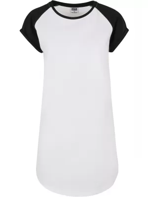 Haljina URBAN CLASSICS TB5030 BIJELA/CRNA