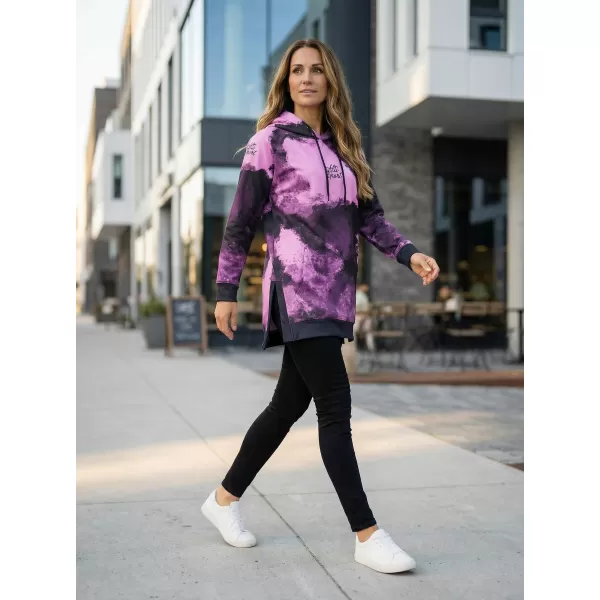  Ženski funkcionalni produljeni sweatshirt premium ALTISPORT VOJ/ALW093MI03 LJUBIČASTA/CRNA 