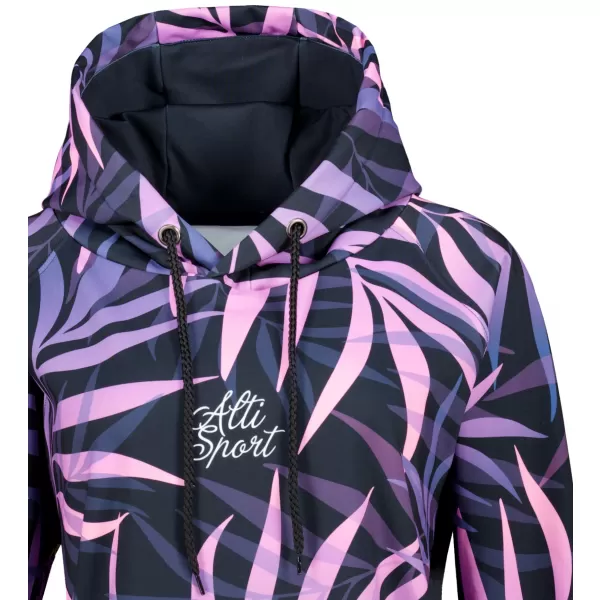  Ženski funkcionalni produljeni sweatshirt premium ALTISPORT VOJ/ALW094MI03 CRNA/LJUBIČASTA 