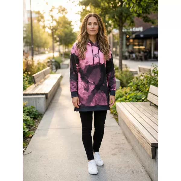  Ženski funkcionalni produljeni sweatshirt premium ALTISPORT VOJ/ALW093MI03 ROZA/CRNA 