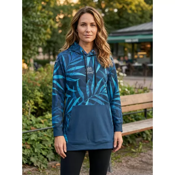 Ženski funkcionalni produljeni sweatshirt premium ALTISPORT VOJ/ALW094MI03 PLAVA 