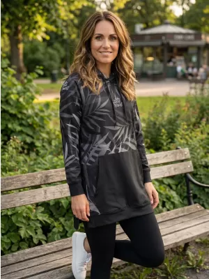 Ženski funkcionalni produljeni sweatshirt premium ALTISPORT VOJ/ALW094MI03 CRNA
