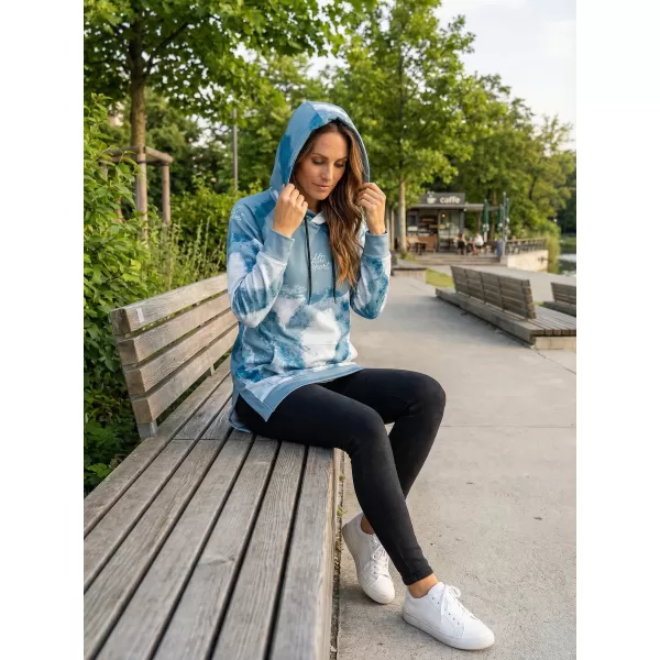  Ženski funkcionalni produljeni sweatshirt premium ALTISPORT VOJ/ALW093MI03 SVIJETLOPLAVA 