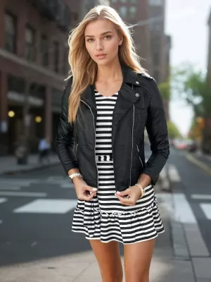 Ženska jakna DSTREET NESSI TY3455 CRNI