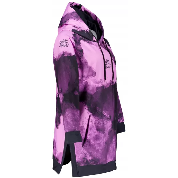  Ženski funkcionalni produljeni sweatshirt premium ALTISPORT VOJ/ALW093MI03 LJUBIČASTA/CRNA 