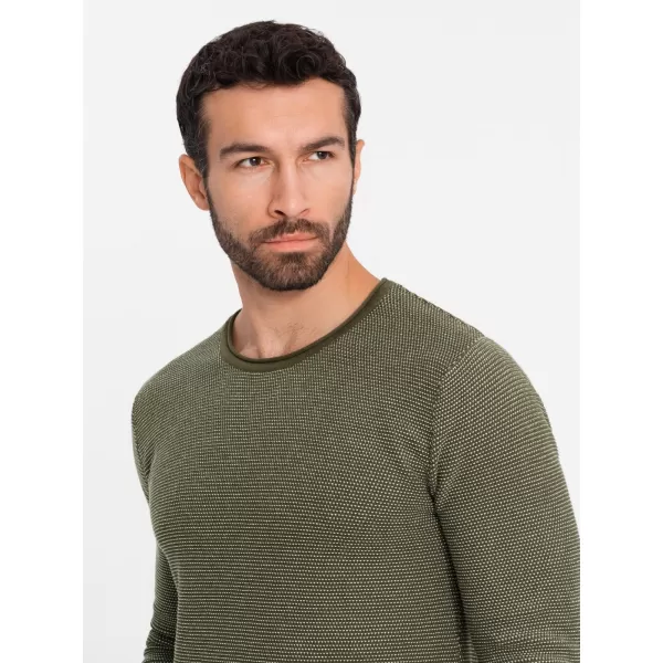  Muški džemper OMBRE OM-SWSW-0118 MASLINA 