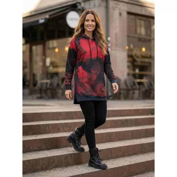  Ženski funkcionalni produljeni sweatshirt premium ALTISPORT VOJ/ALW093MI03 CRVENA 