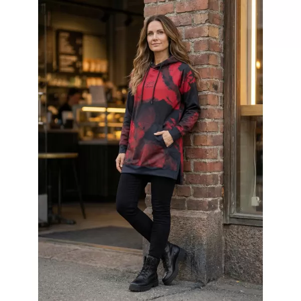  Ženski funkcionalni produljeni sweatshirt premium ALTISPORT VOJ/ALW093MI03 CRVENA 