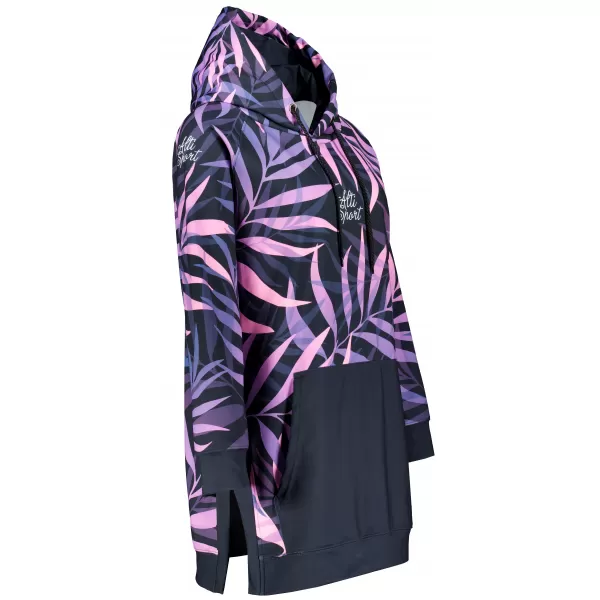  Ženski funkcionalni produljeni sweatshirt premium ALTISPORT VOJ/ALW094MI03 CRNA/LJUBIČASTA 