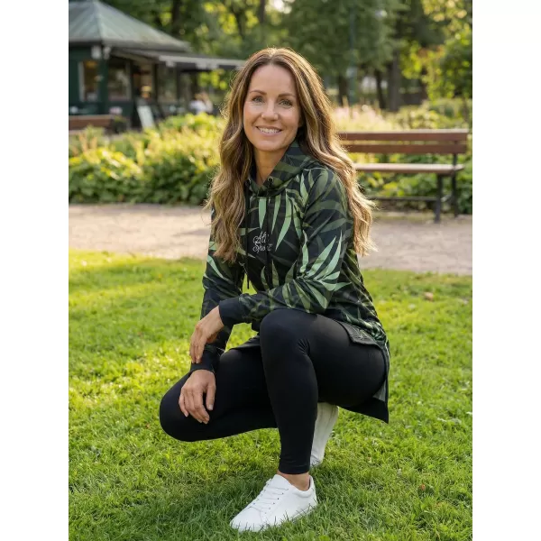 Ženski funkcionalni produljeni sweatshirt premium ALTISPORT VOJ/ALW094MI03 ZELENA 