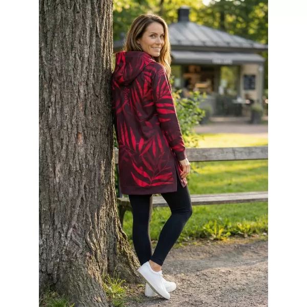  Ženski funkcionalni produljeni sweatshirt premium ALTISPORT VOJ/ALW094MI03 VINO/CRVENO 