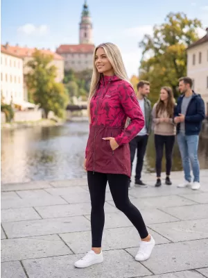 Ženski kaput ALTISPORT ELANI TAMNOCRVENA