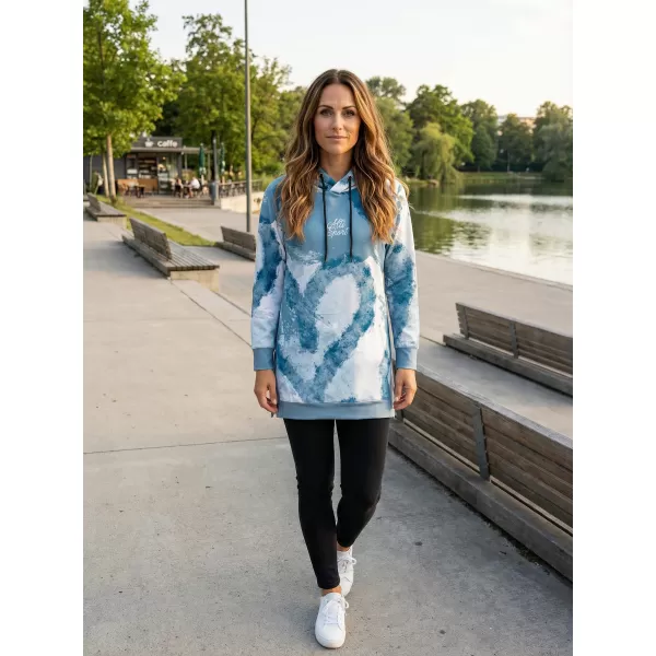  Ženski funkcionalni produljeni sweatshirt premium ALTISPORT VOJ/ALW093MI03 SVIJETLOPLAVA 
