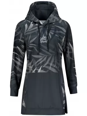 Ženski funkcionalni produljeni sweatshirt premium ALTISPORT VOJ/ALW094MI03 CRNA