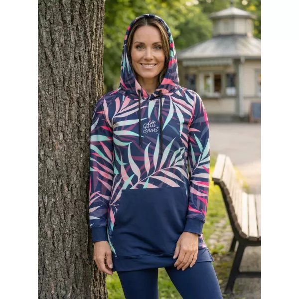  Ženski funkcionalni produljeni sweatshirt premium ALTISPORT VOJ/ALW094MI03 ROZA/MENTA 