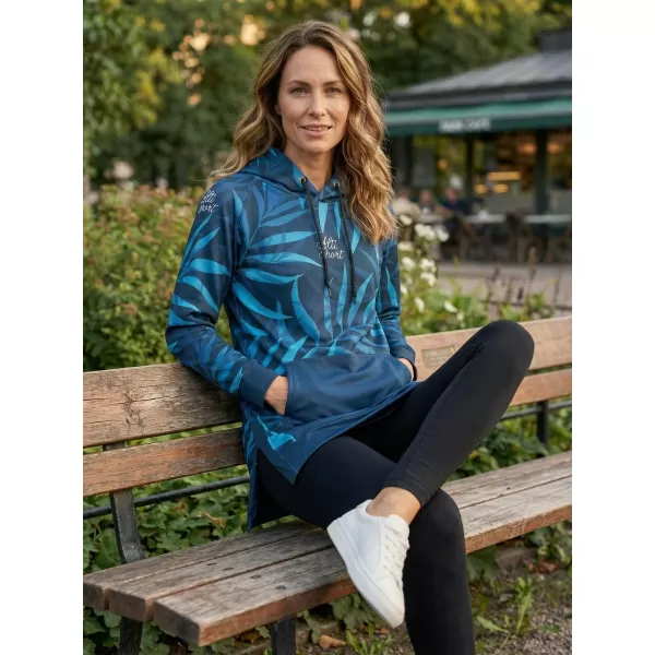  Ženski funkcionalni produljeni sweatshirt premium ALTISPORT VOJ/ALW094MI03 PLAVA 