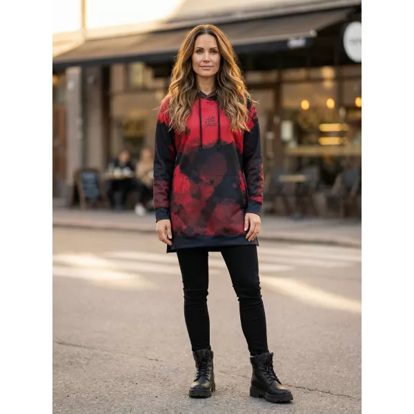  Ženski funkcionalni produljeni sweatshirt premium ALTISPORT VOJ/ALW093MI03 CRVENA 
