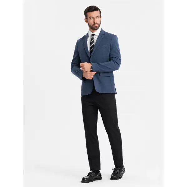  Pánské sako OMBRE OM-BLZB-0135 DARK BLUE 