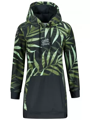 Ženski funkcionalni produljeni sweatshirt premium ALTISPORT VOJ/ALW094MI03 ZELENA