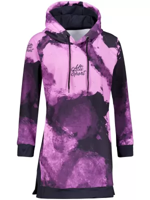 Ženski funkcionalni produljeni sweatshirt premium ALTISPORT VOJ/ALW093MI03 LJUBIČASTA/CRNA