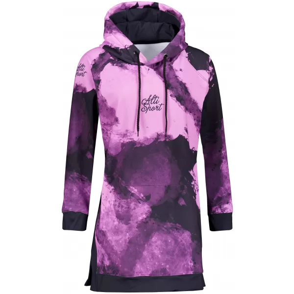  Ženski funkcionalni produljeni sweatshirt premium ALTISPORT VOJ/ALW093MI03 LJUBIČASTA/CRNA 