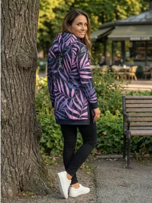 Ženski funkcionalni produljeni sweatshirt premium ALTISPORT VOJ/ALW094MI03 CRNA/LJUBIČASTA