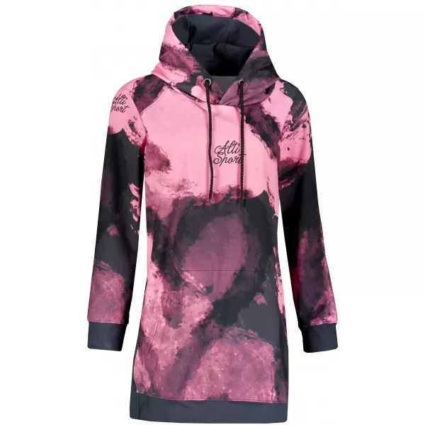  Ženski funkcionalni produljeni sweatshirt premium ALTISPORT VOJ/ALW093MI03 ROZA/CRNA 