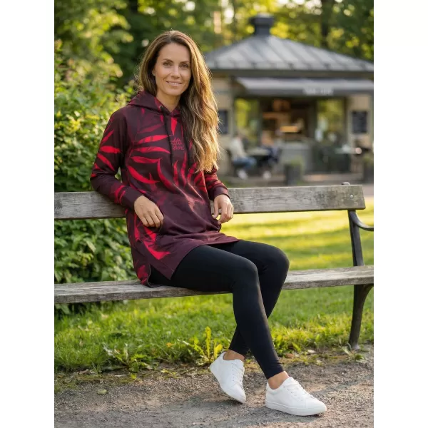  Ženski funkcionalni produljeni sweatshirt premium ALTISPORT VOJ/ALW094MI03 VINO/CRVENO 