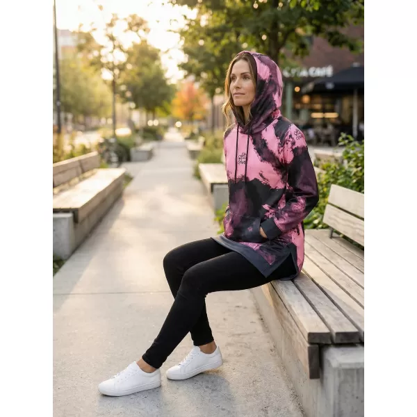 Ženski funkcionalni produljeni sweatshirt premium ALTISPORT VOJ/ALW093MI03 ROZA/CRNA 