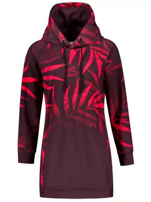 Ženski funkcionalni produljeni sweatshirt premium ALTISPORT VOJ/ALW094MI03 VINO/CRVENO