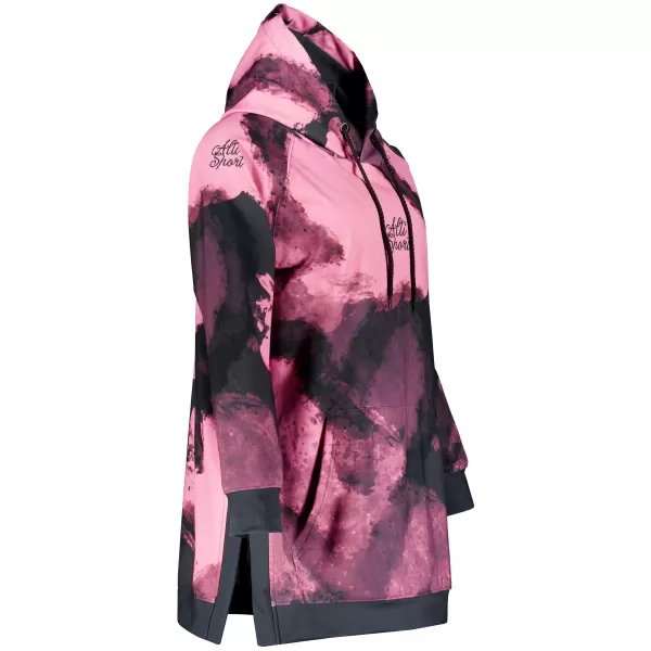  Ženski funkcionalni produljeni sweatshirt premium ALTISPORT VOJ/ALW093MI03 ROZA/CRNA 
