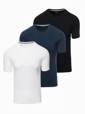 Košulja OMBRE OM-TSBS-0232 BIJELA/MORNARSKA/CRNA