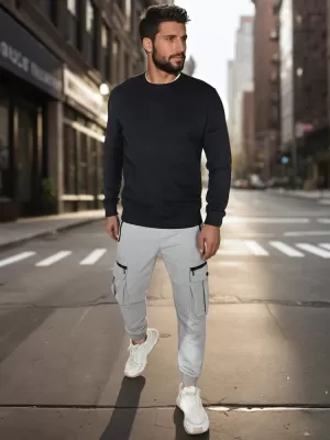 Muška dukserica DSTREET BX5882 CRNI
