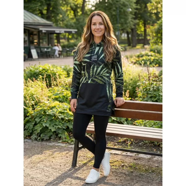  Ženski funkcionalni produljeni sweatshirt premium ALTISPORT VOJ/ALW094MI03 ZELENA 
