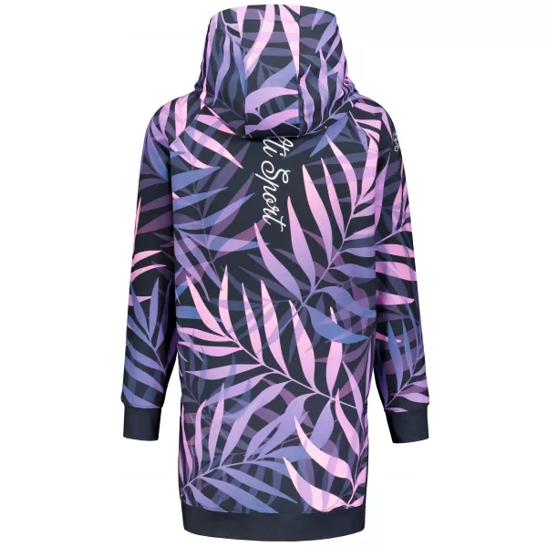 Ženski funkcionalni produljeni sweatshirt premium ALTISPORT VOJ/ALW094MI03 CRNA/LJUBIČASTA 