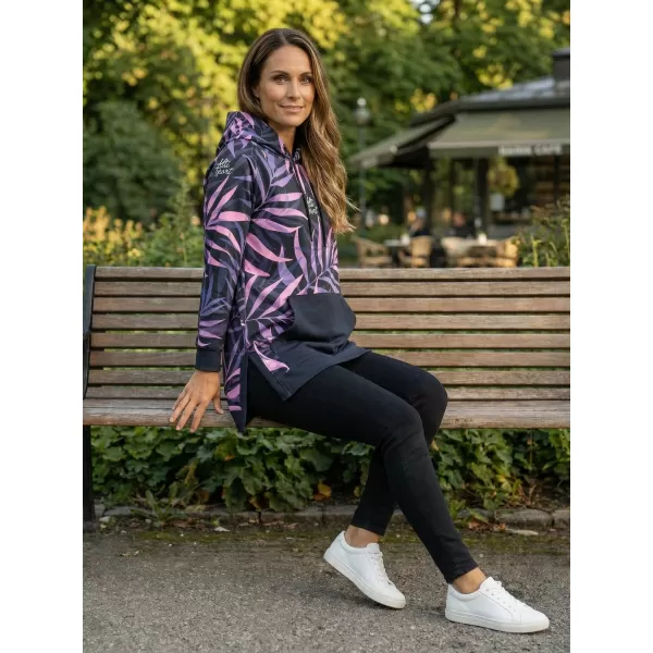 Ženski funkcionalni produljeni sweatshirt premium ALTISPORT VOJ/ALW094MI03 CRNA/LJUBIČASTA 