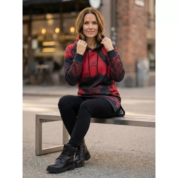  Ženski funkcionalni produljeni sweatshirt premium ALTISPORT VOJ/ALW093MI03 CRVENA 