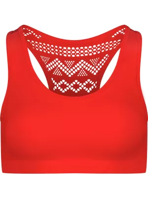 Ženski sportski grudnjak NORDBLANC STABILITY NBSFL8034 NARANČASTA TINTA