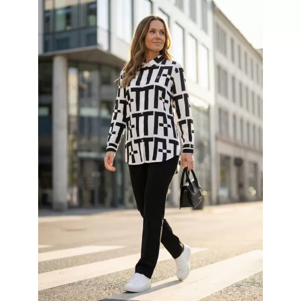  Ženska košulja ALTISPORT ELOISA CRNO/BIJELO 