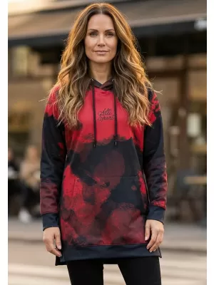 Ženski funkcionalni produljeni sweatshirt premium ALTISPORT VOJ/ALW093MI03 CRVENA