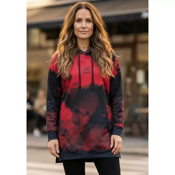  Ženski funkcionalni produljeni sweatshirt premium ALTISPORT VOJ/ALW093MI03 CRVENA 